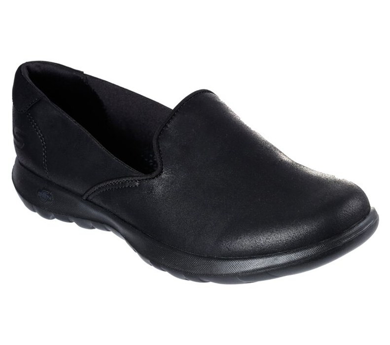 Skechers Dam Svarta Platta Skor - Gowalk Lite - Queenly - Sverige (GVWAM-9756)